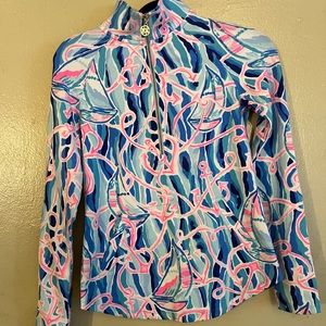 Lily pulitzer half zip top size xxs